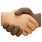 Handshake- Medium-Light Skin Tone- Dark Skin Tone emoji on Facebook